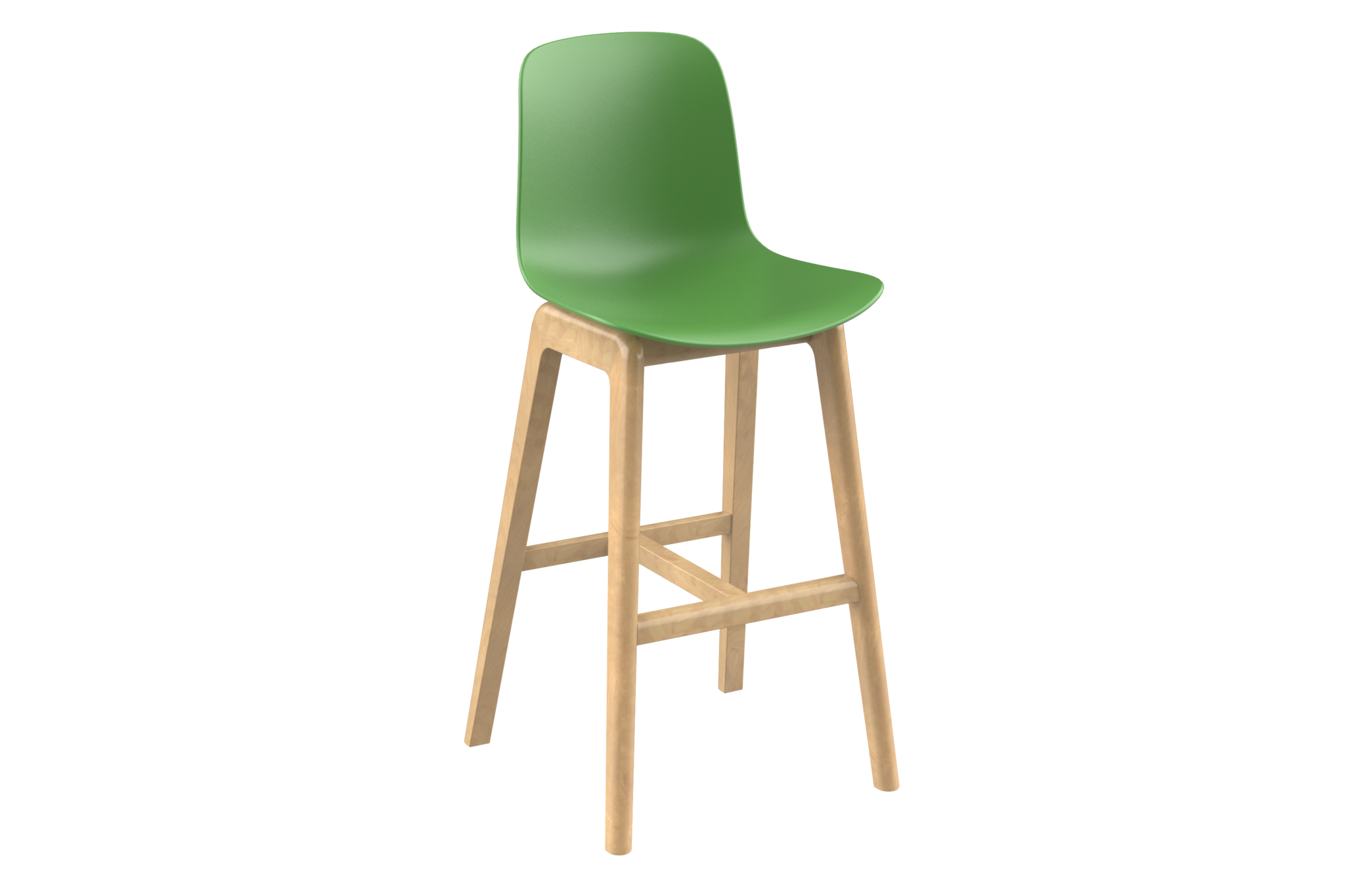 Flux Wood High Stool - Origin Furniture